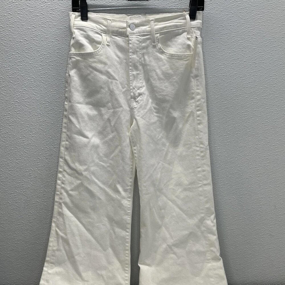 MOTHER Women’s The Hustler Roller High-Rise Jeans – White – Size 28